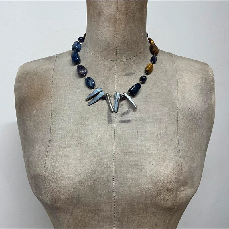 Chunky crystal gemstone necklace