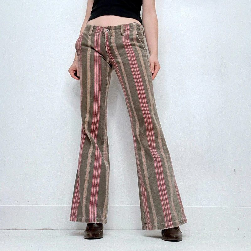 Diesel pinstripe flared jeans