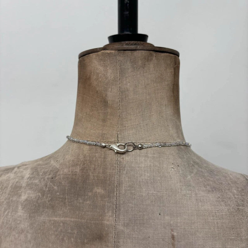 beaded chandiler layered drape necklace