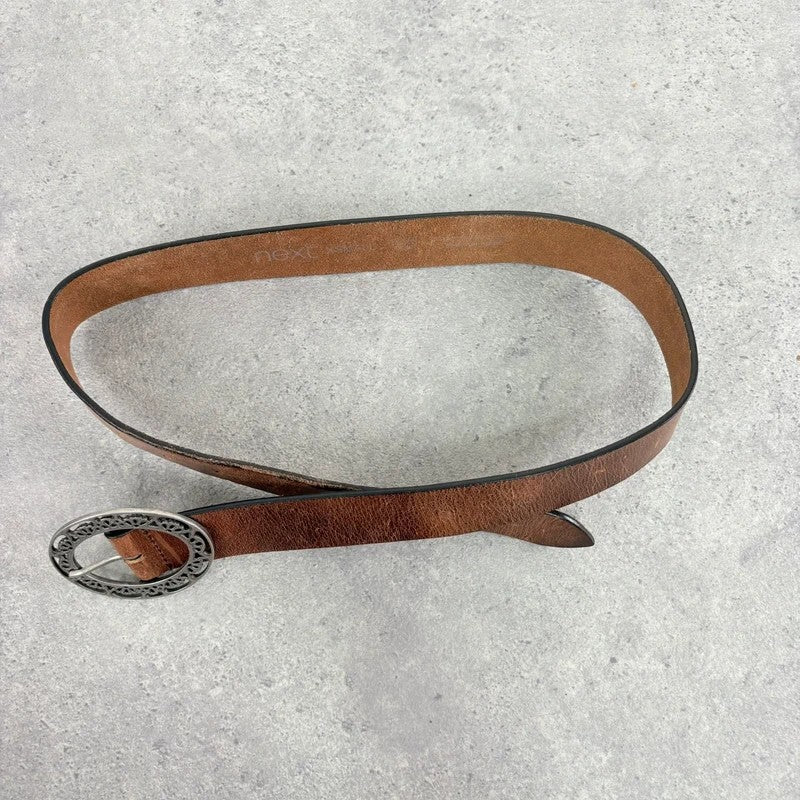 Tan leather western boho belt