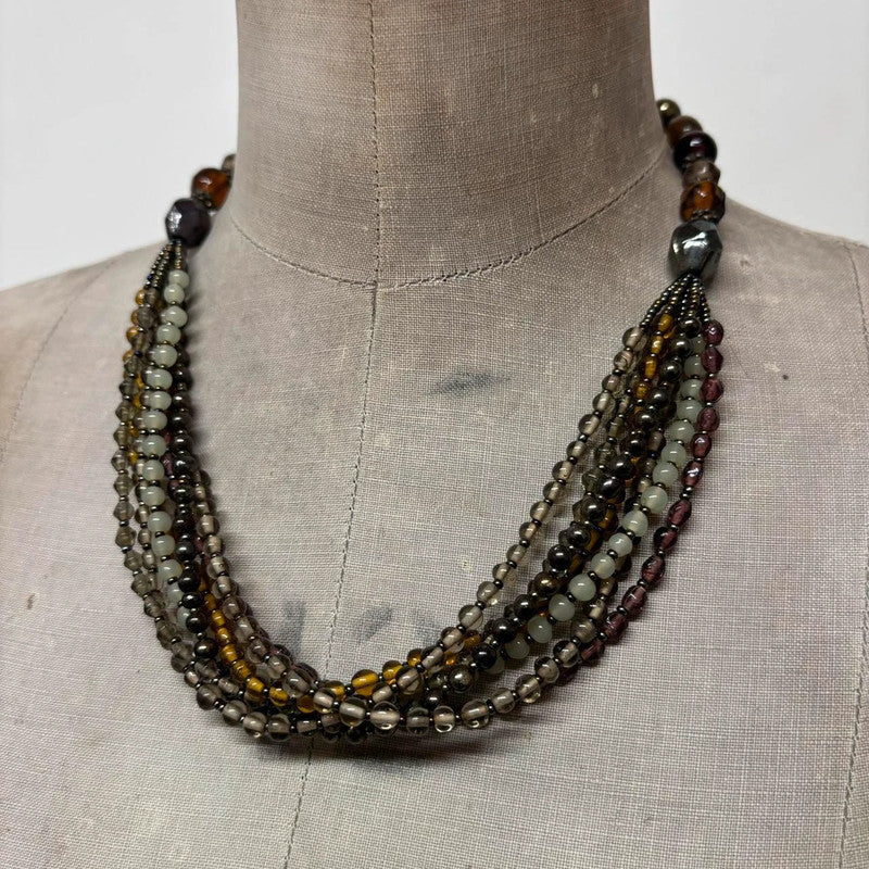 beaded layer summer necklace
