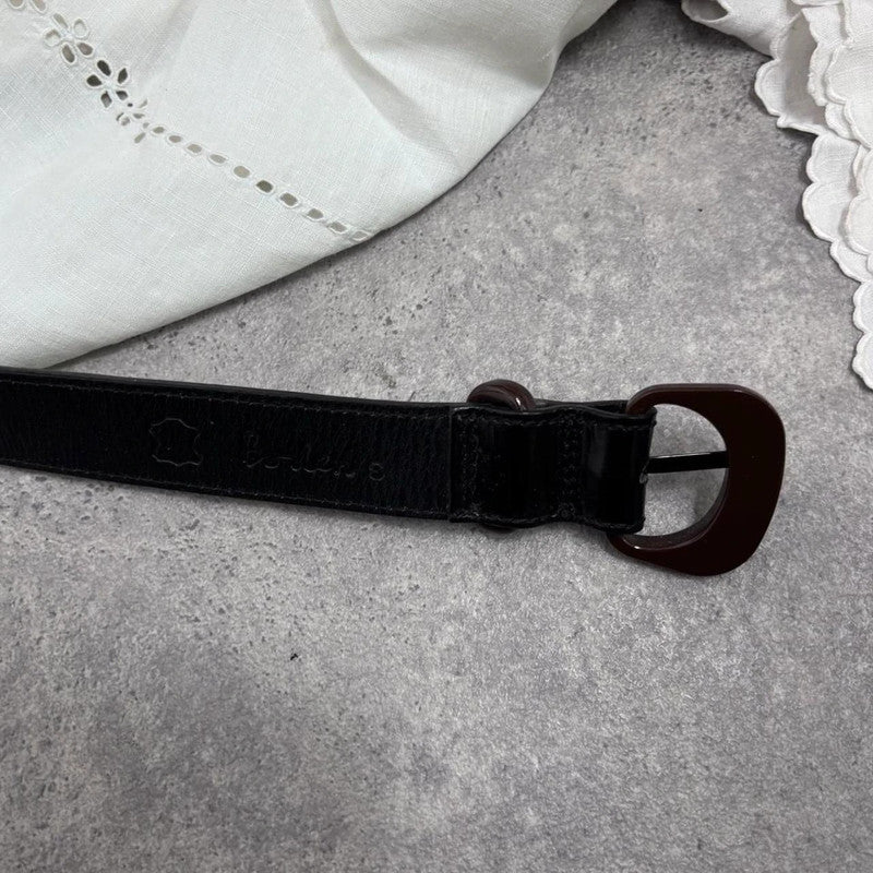 black leather belt