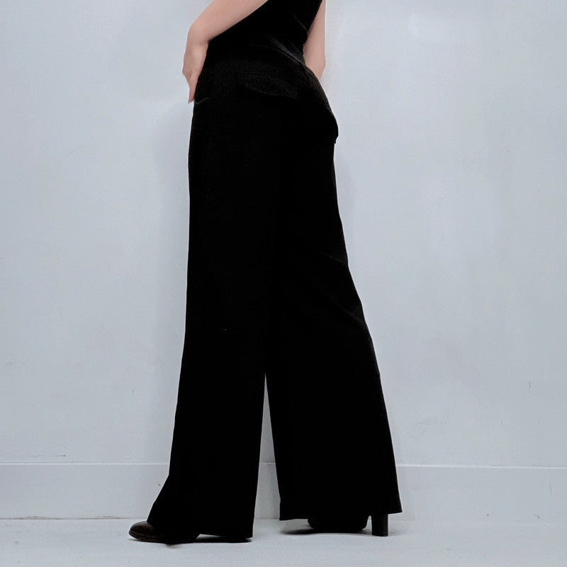black cop copine wide leg trousers