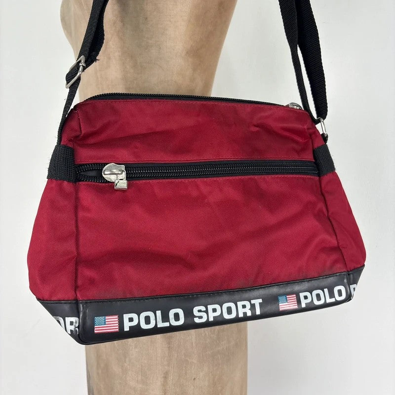 Polo sport RL 90s red logo messenger bag
