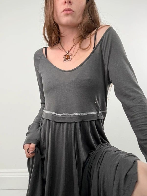 Draped layered Cop Copine maxi dress