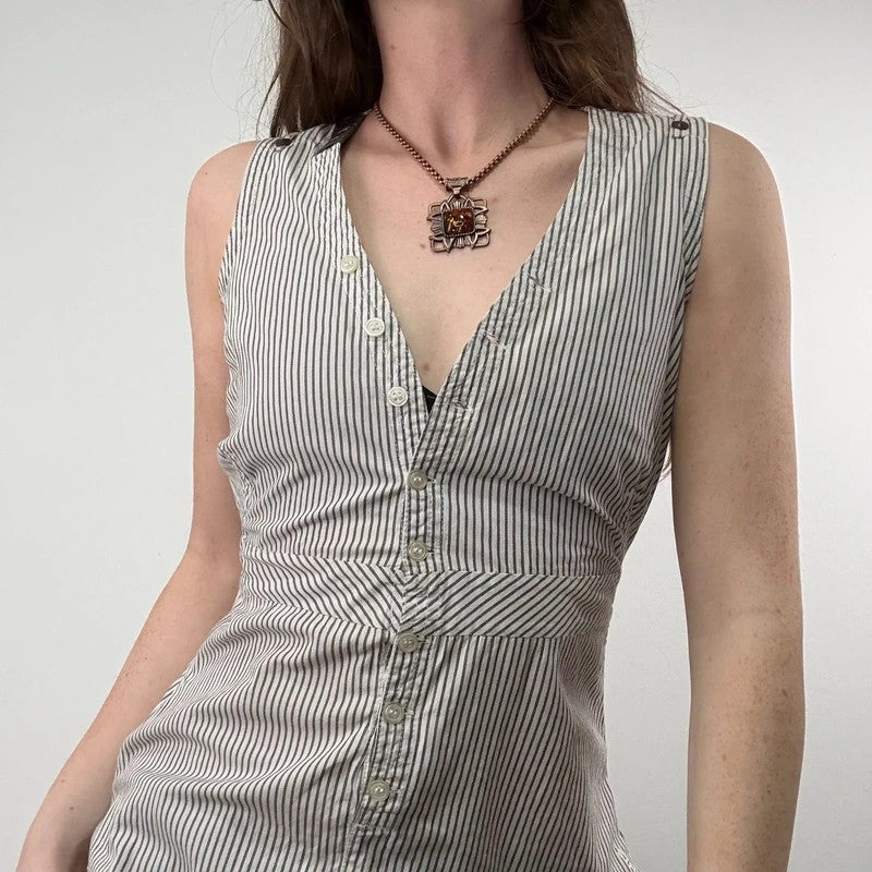 pinstripe g-star cotton cargo waistcoat shirt