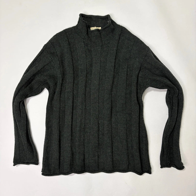 green J crew fisherman jumper