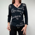 Grunge graphic text t-shirt