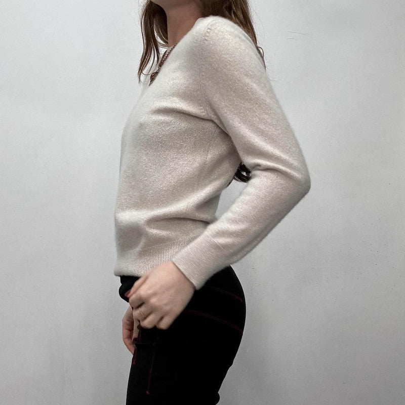 soft knit cream cashmere jumper