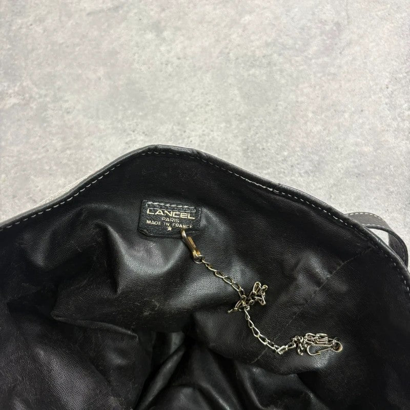 Vintage Lancel distressed leather Bucket bag