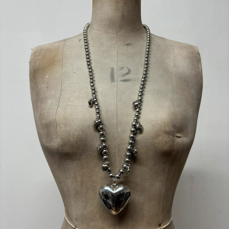 chunky oversized heart necklace