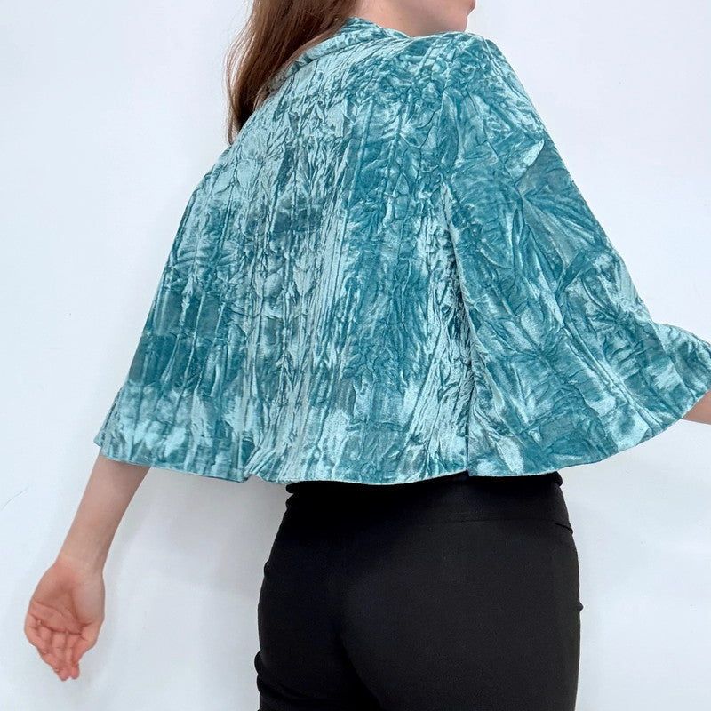 vintage flared velvet bed jacket