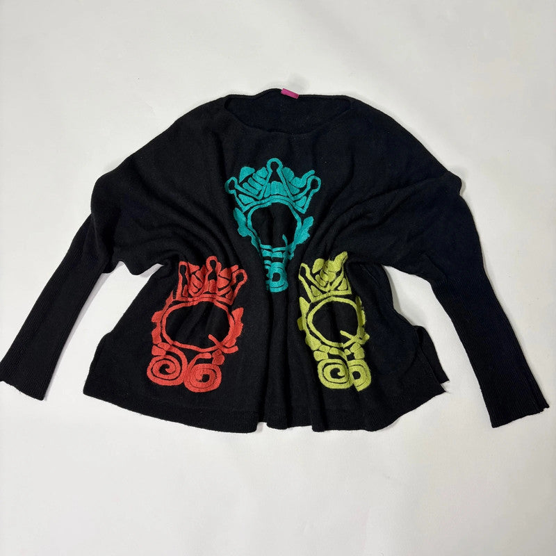 black batwing slouchy Save The Queen jumper