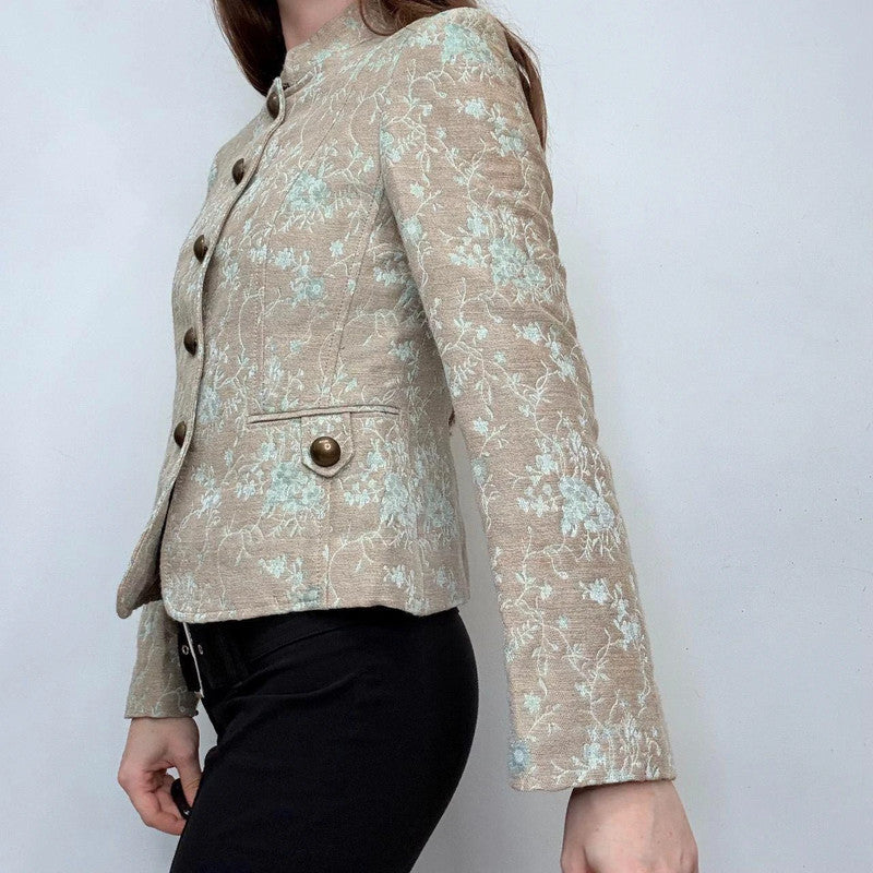 brown brocade regency military jacket