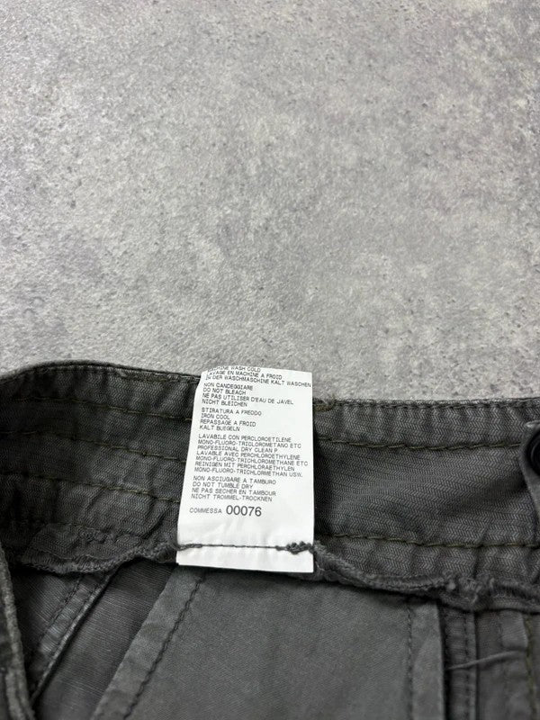 Marithé + François Girbaud adjustable button grey cargo skirt