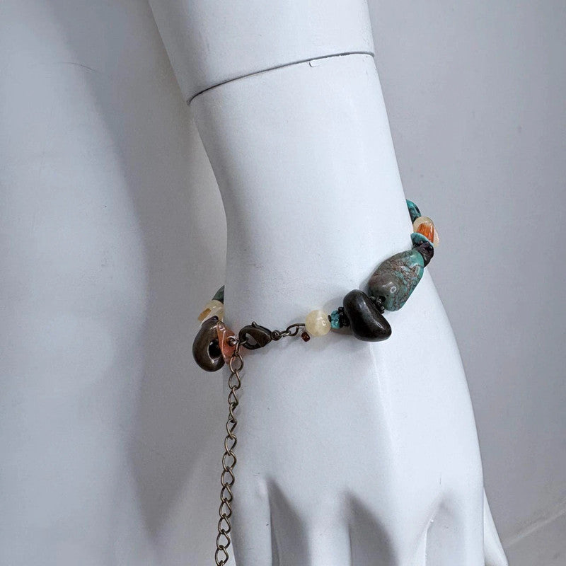 gemstone beaded boho bracelet