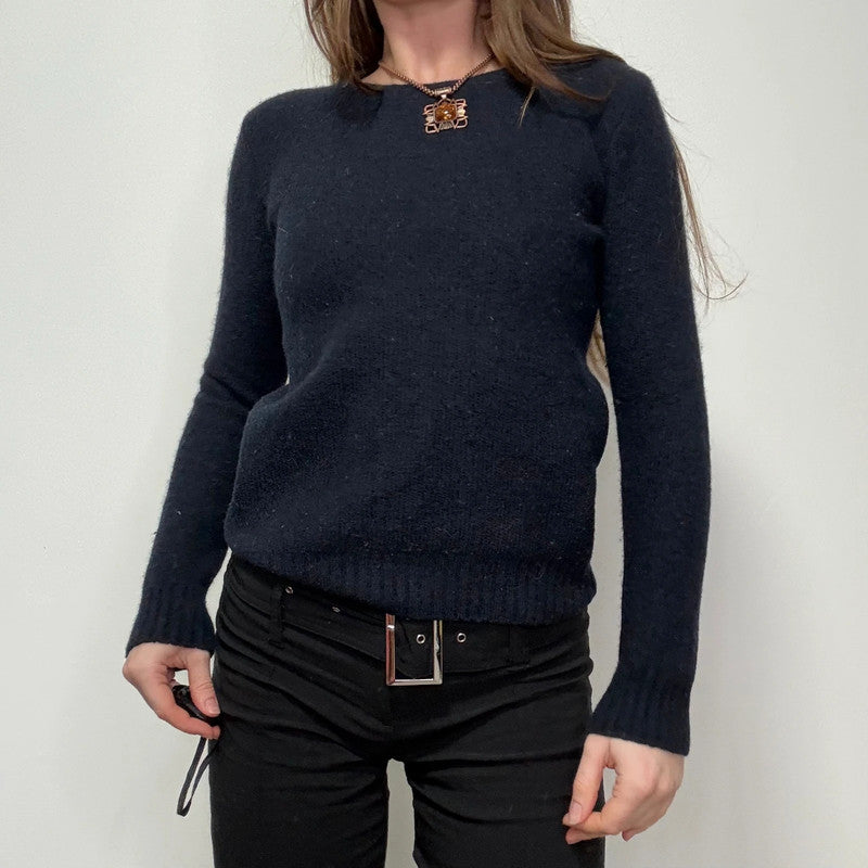 APC navy blue crewneck wool jumper