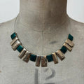 square metal geometric necklace