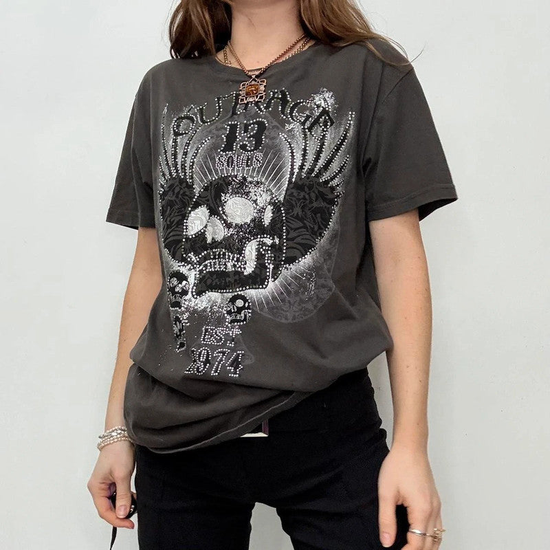 studded graphic grunge t-shirt
