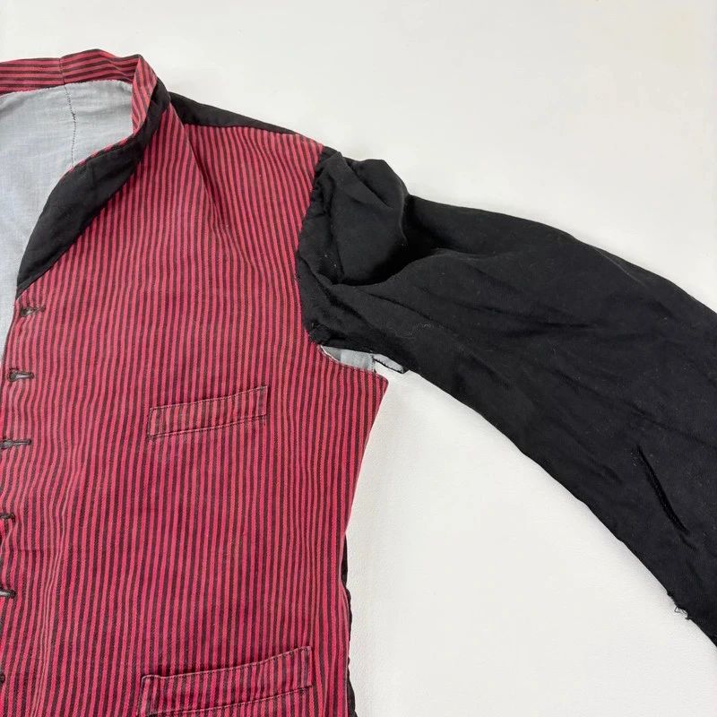 Antique French striped servant chore jacket
