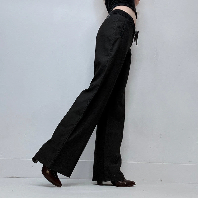 Cop Copine dark grey drawstring low rise trousers