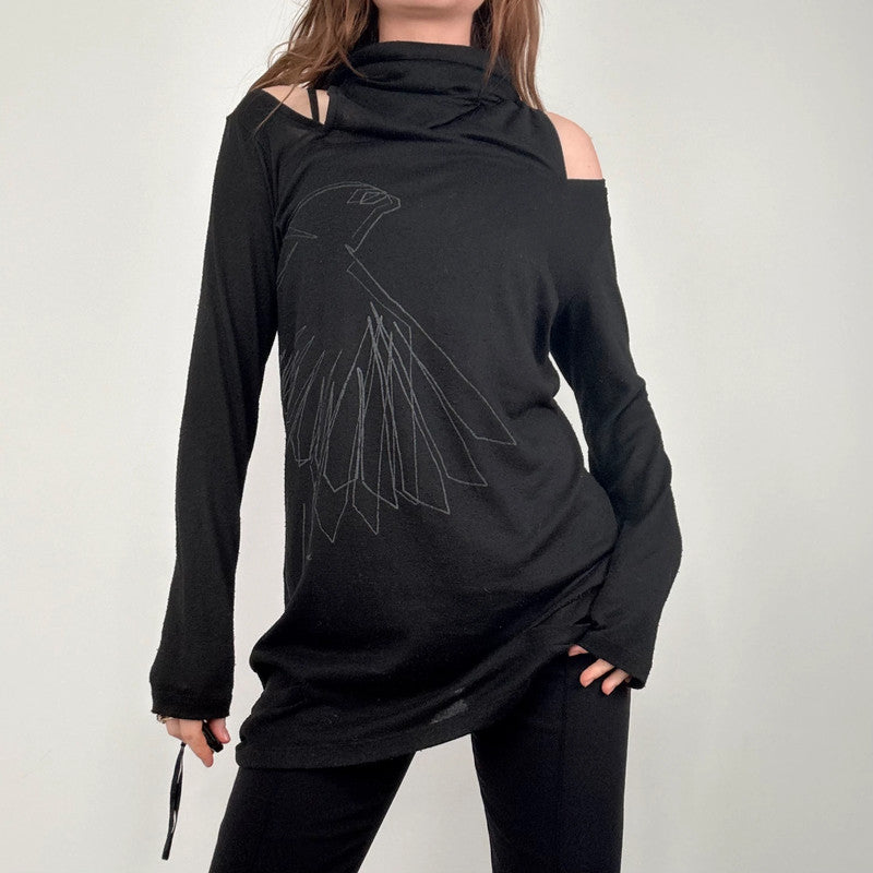 black slouchy Cop Copine t-shirt