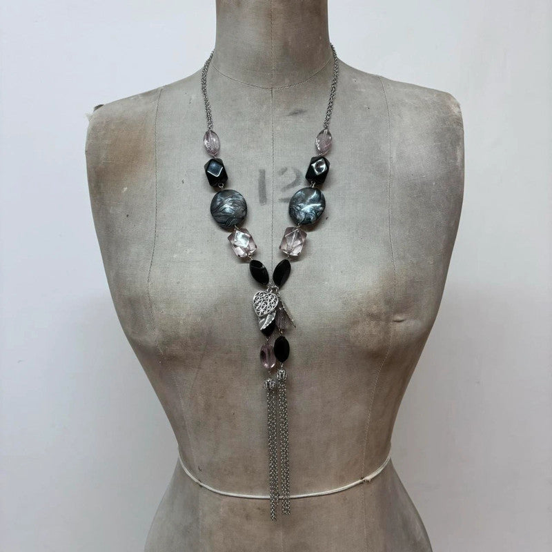 silver heart charm necklace