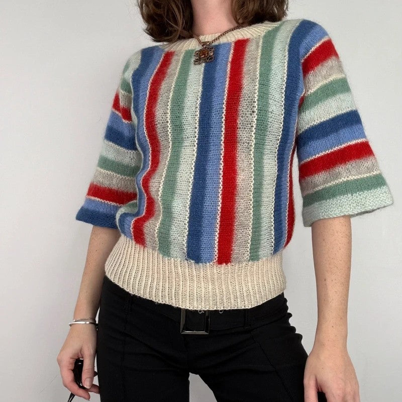 vintage 70s mohair flared jumper