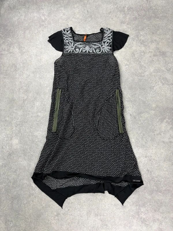black polkadot Cop Copine midi dress