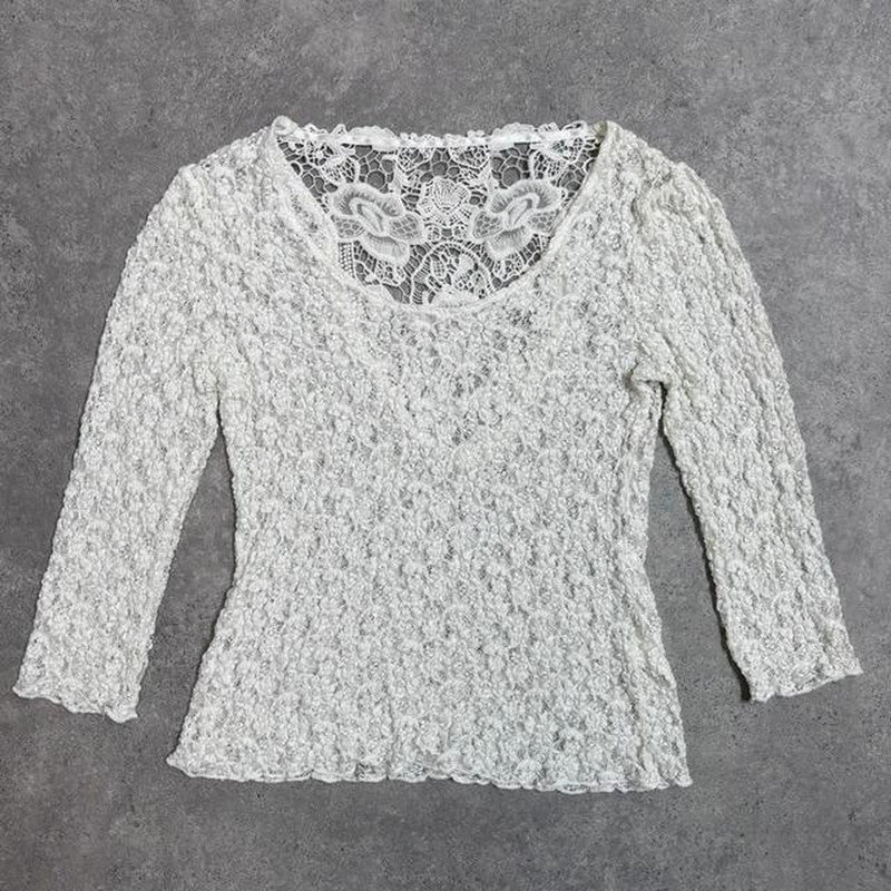 Coquette sheer lace top