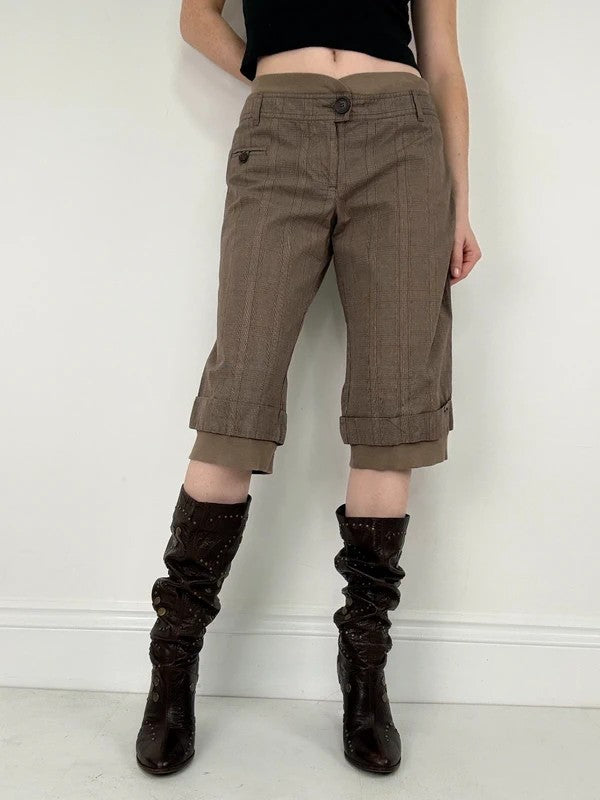 Cop Copine brown cropped capri pants