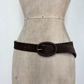 dark brown suede leather belt