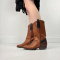 tan leather cowboy boots