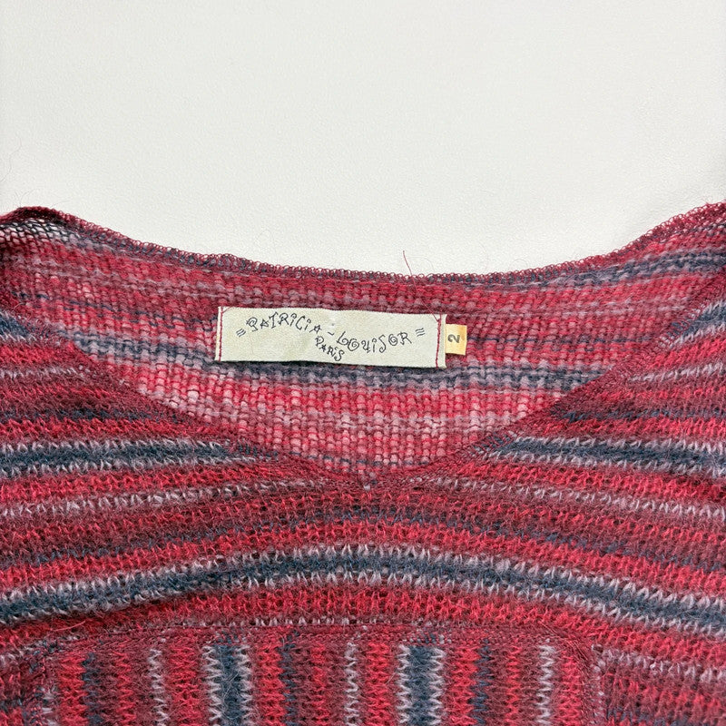 sheer mohair knit slouchy striped jumper