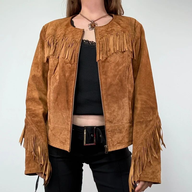 Western Fringe Suede Jacket