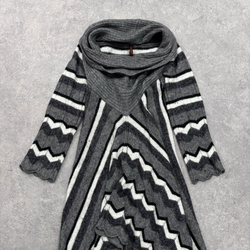knitted slouchy wool dress
