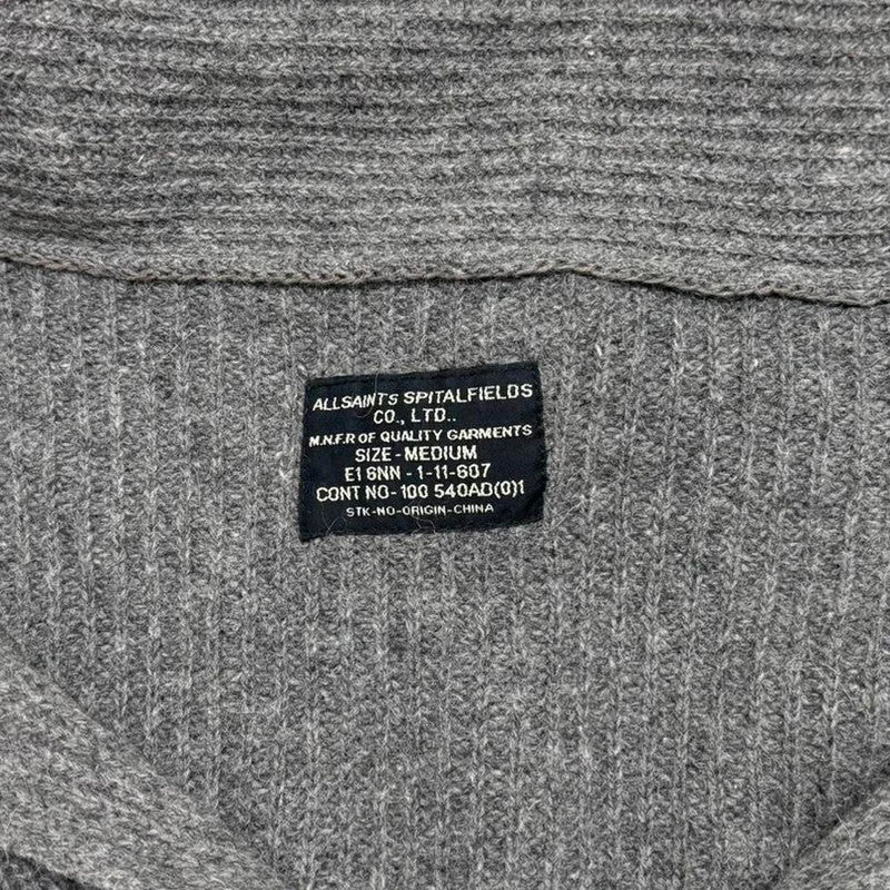 grey knitted slouchy waterfall cardigan