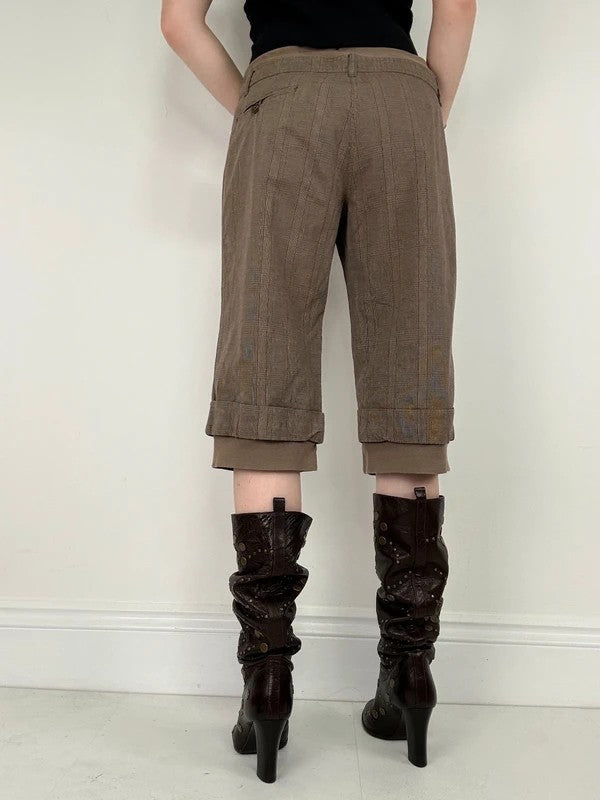Cop Copine brown cropped capri pants
