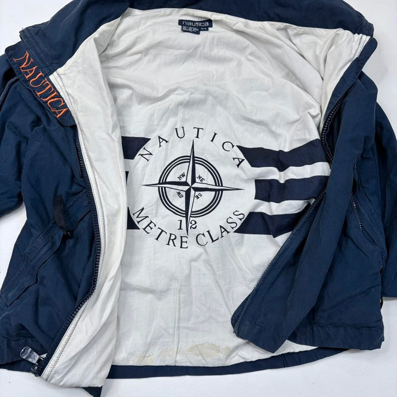 Nautica navy oversized windbreaker jacket