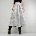 tartan checked pleated maxi skirt