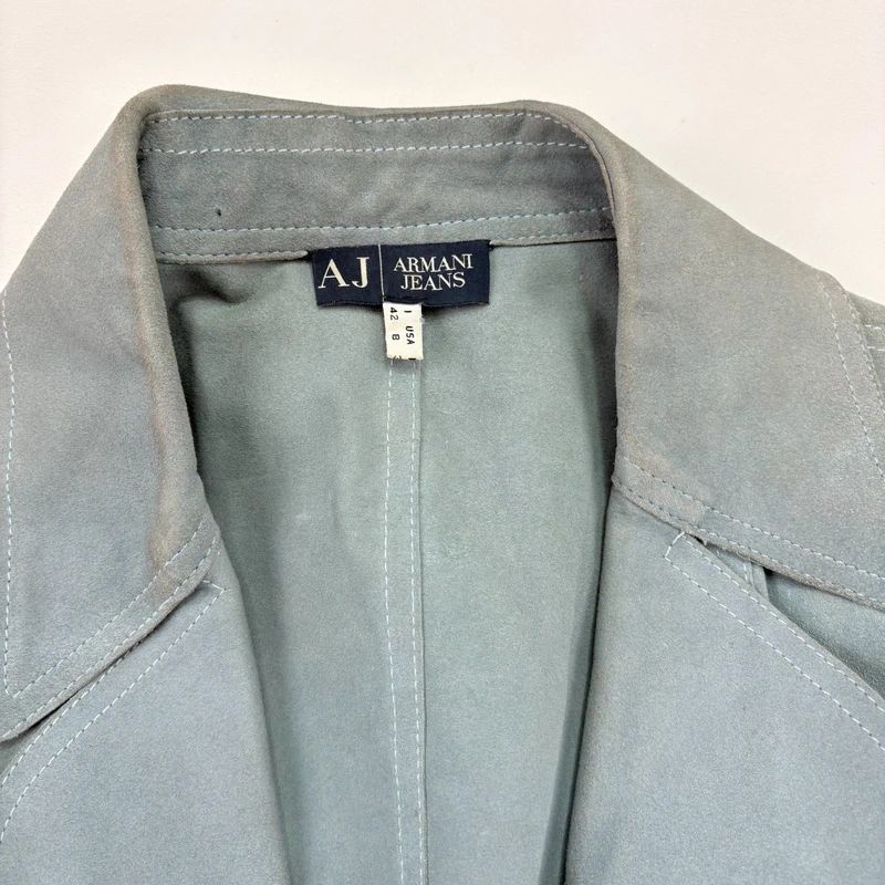 Pale Blue Suede Armani Jacket
