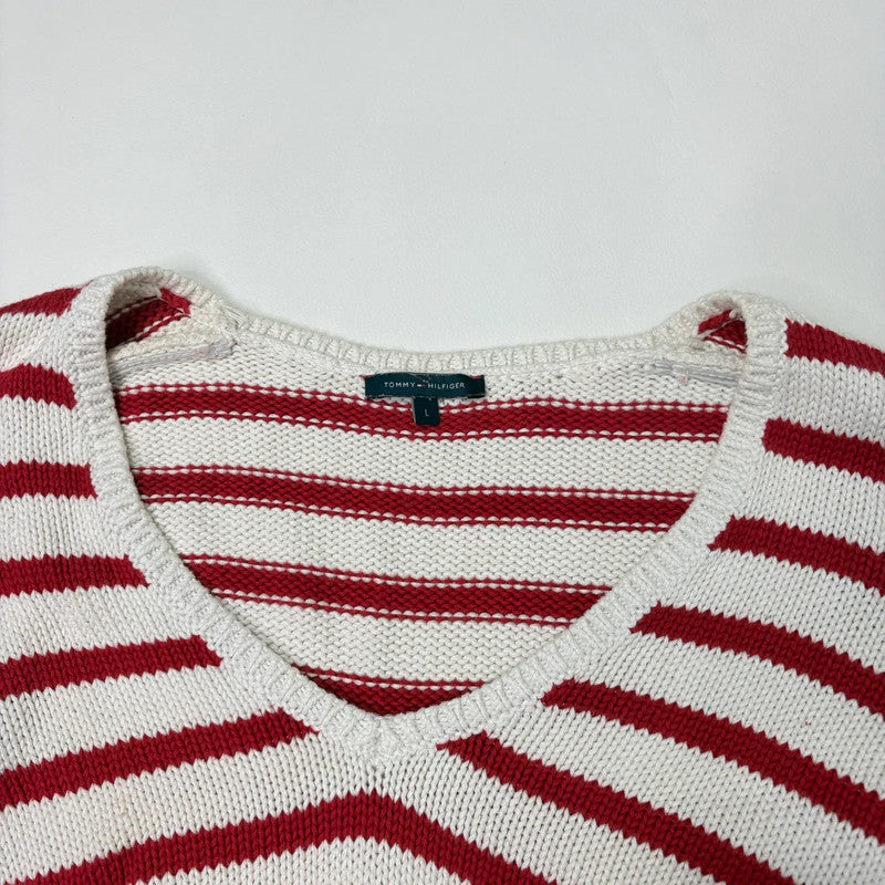 oversized slouchy striped knit jumper