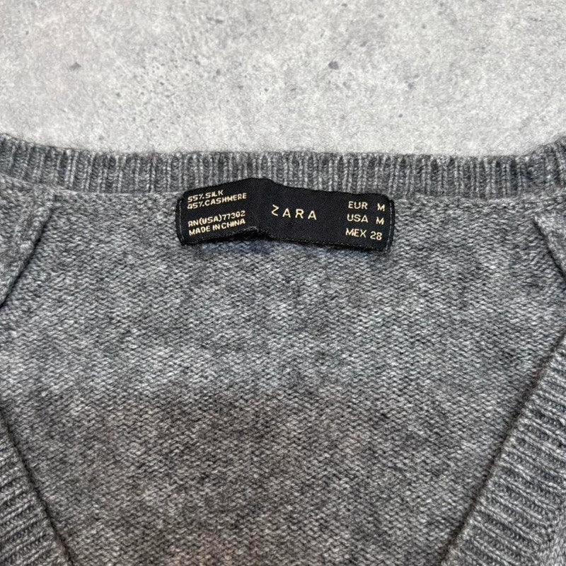 grey cashmere knit jumper