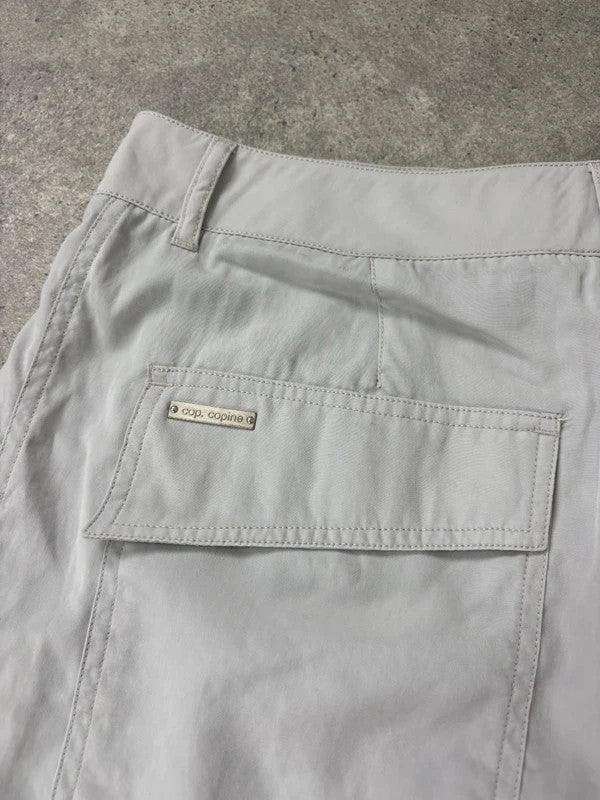 Cop Copine baby blue pleated cargo shorts