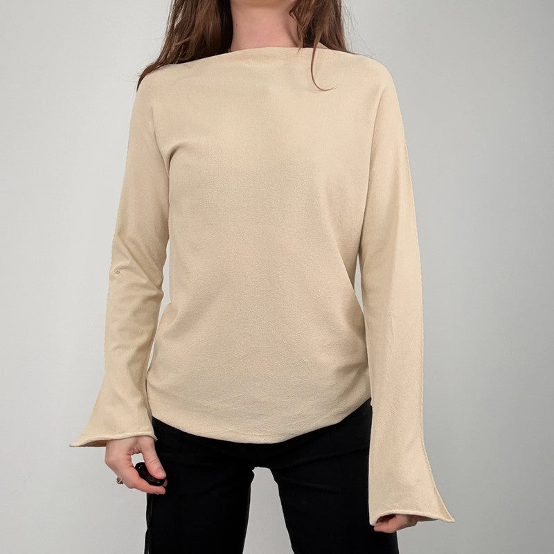 structured cream knit jumper