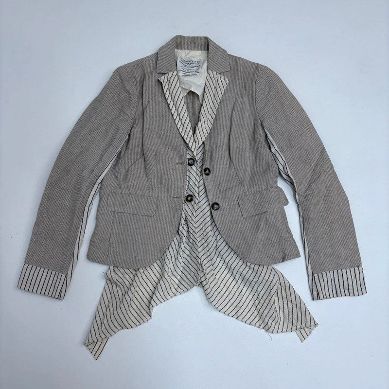 layered allsaints pinstripe shirt blouse