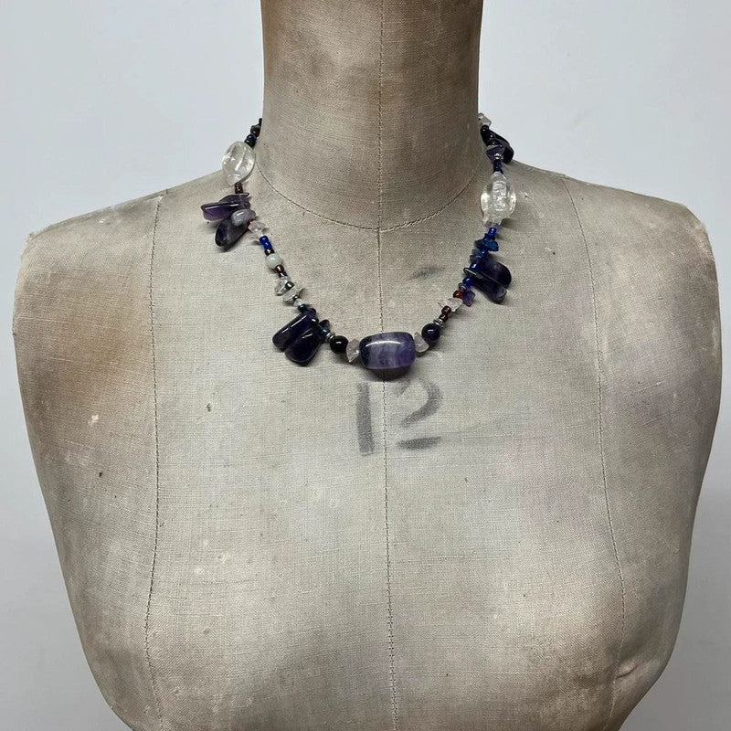 Gemstone crystal necklace