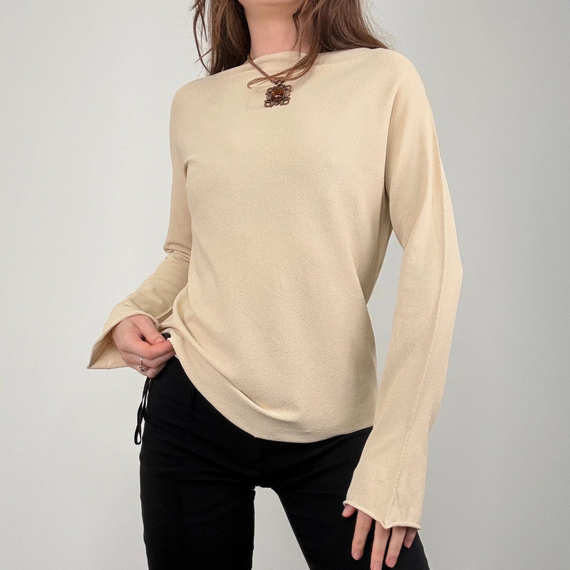structured cream knit jumper
