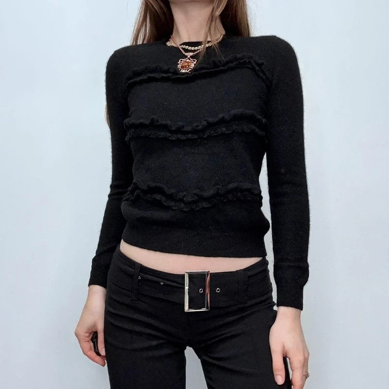 black cashmere sezane jumper