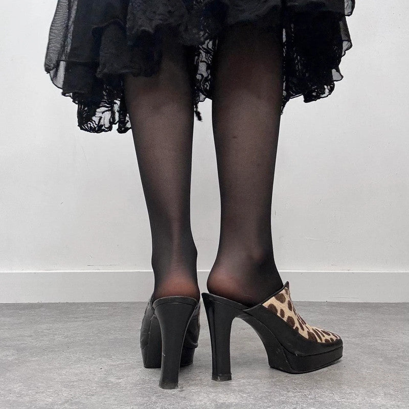 pony hair cow hide mule heels